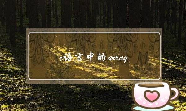 array在c语言中_array在c语言中的意思_程序中array是什么意思